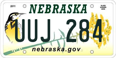 NE license plate UUJ284