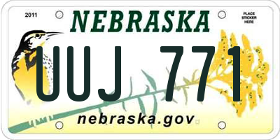 NE license plate UUJ771