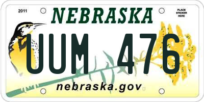 NE license plate UUM476