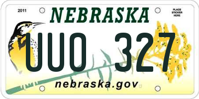 NE license plate UUO327