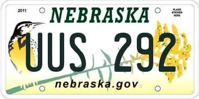 NE license plate UUS292
