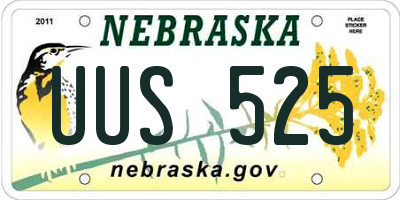 NE license plate UUS525