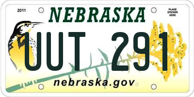 NE license plate UUT291