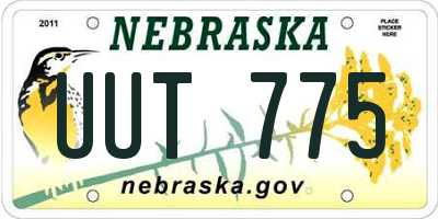 NE license plate UUT775