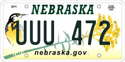NE license plate UUU472