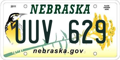 NE license plate UUV629