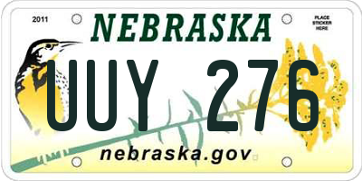 NE license plate UUY276