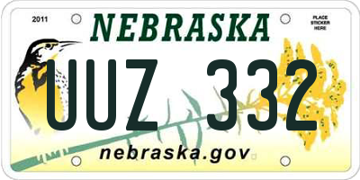 NE license plate UUZ332