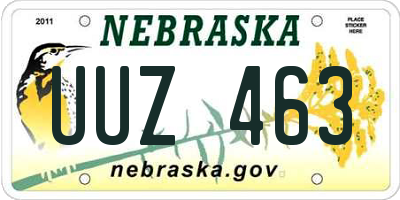 NE license plate UUZ463