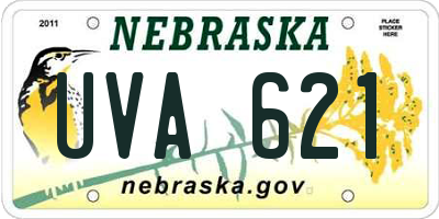 NE license plate UVA621