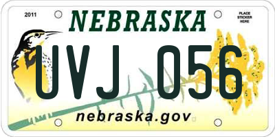 NE license plate UVJ056