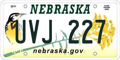 NE license plate UVJ227