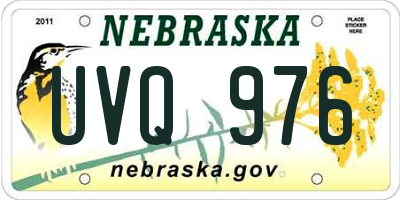 NE license plate UVQ976