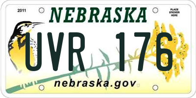 NE license plate UVR176