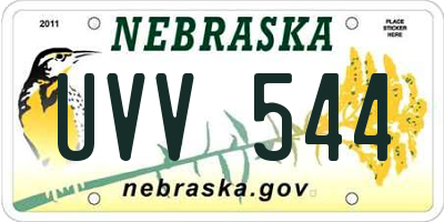 NE license plate UVV544