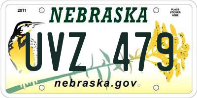 NE license plate UVZ479