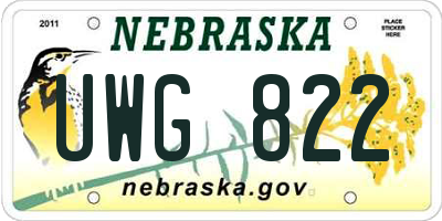 NE license plate UWG822