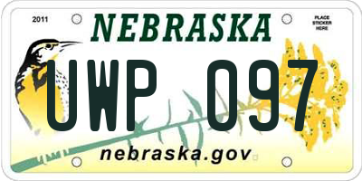 NE license plate UWP097