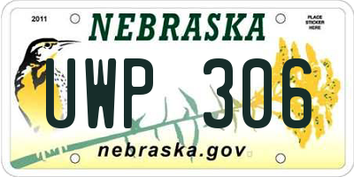 NE license plate UWP306