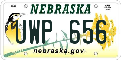 NE license plate UWP656