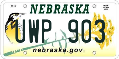 NE license plate UWP903