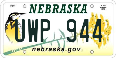 NE license plate UWP944