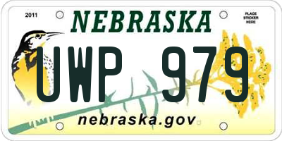NE license plate UWP979