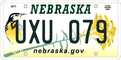 NE license plate UXU079