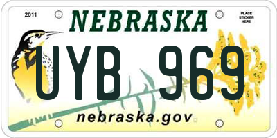 NE license plate UYB969