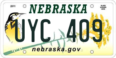 NE license plate UYC409