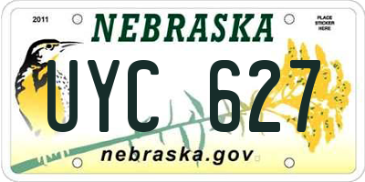 NE license plate UYC627