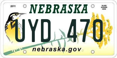 NE license plate UYD470