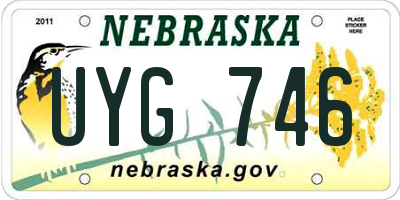 NE license plate UYG746