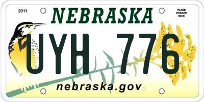 NE license plate UYH776