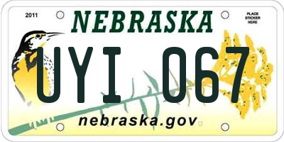 NE license plate UYI067