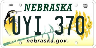 NE license plate UYI370