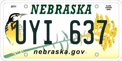NE license plate UYI637