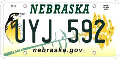 NE license plate UYJ592
