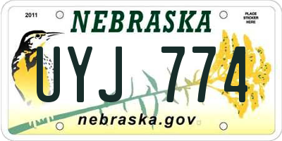 NE license plate UYJ774