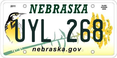 NE license plate UYL268