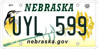 NE license plate UYL599