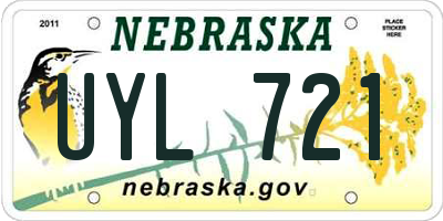 NE license plate UYL721