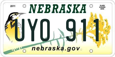 NE license plate UYO911