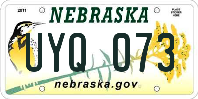 NE license plate UYQ073
