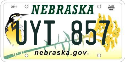 NE license plate UYT857