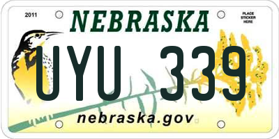 NE license plate UYU339