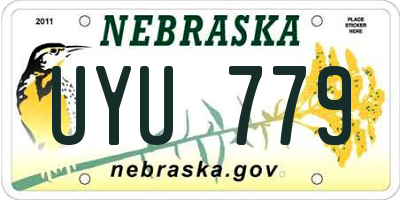 NE license plate UYU779