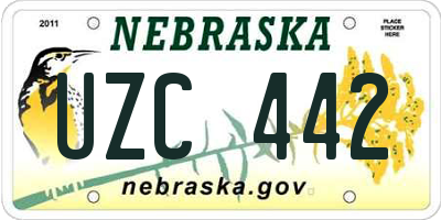 NE license plate UZC442