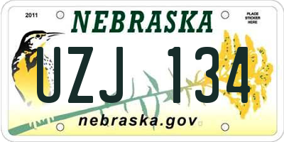 NE license plate UZJ134