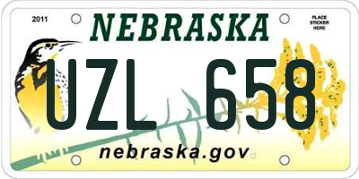 NE license plate UZL658